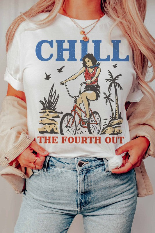 CHILL THE FOURTH OUT GRAPHIC TEE